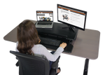 VICTOR® High Rise™ Compact Adjustable Height Standing Desk with Keyboard Tray