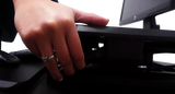 VICTOR® High Rise™ Compact Adjustable Height Standing Desk with Keyboard Tray