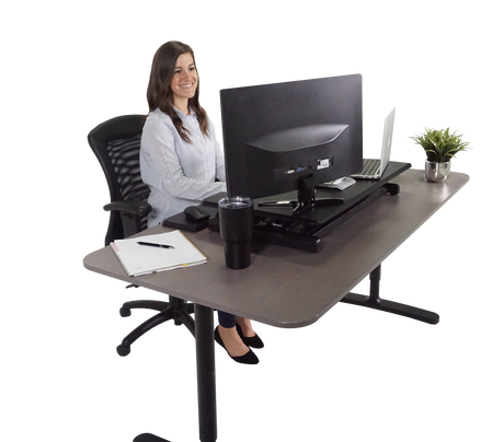 VICTOR® High Rise™ Compact Adjustable Height Standing Desk with Keyboard Tray