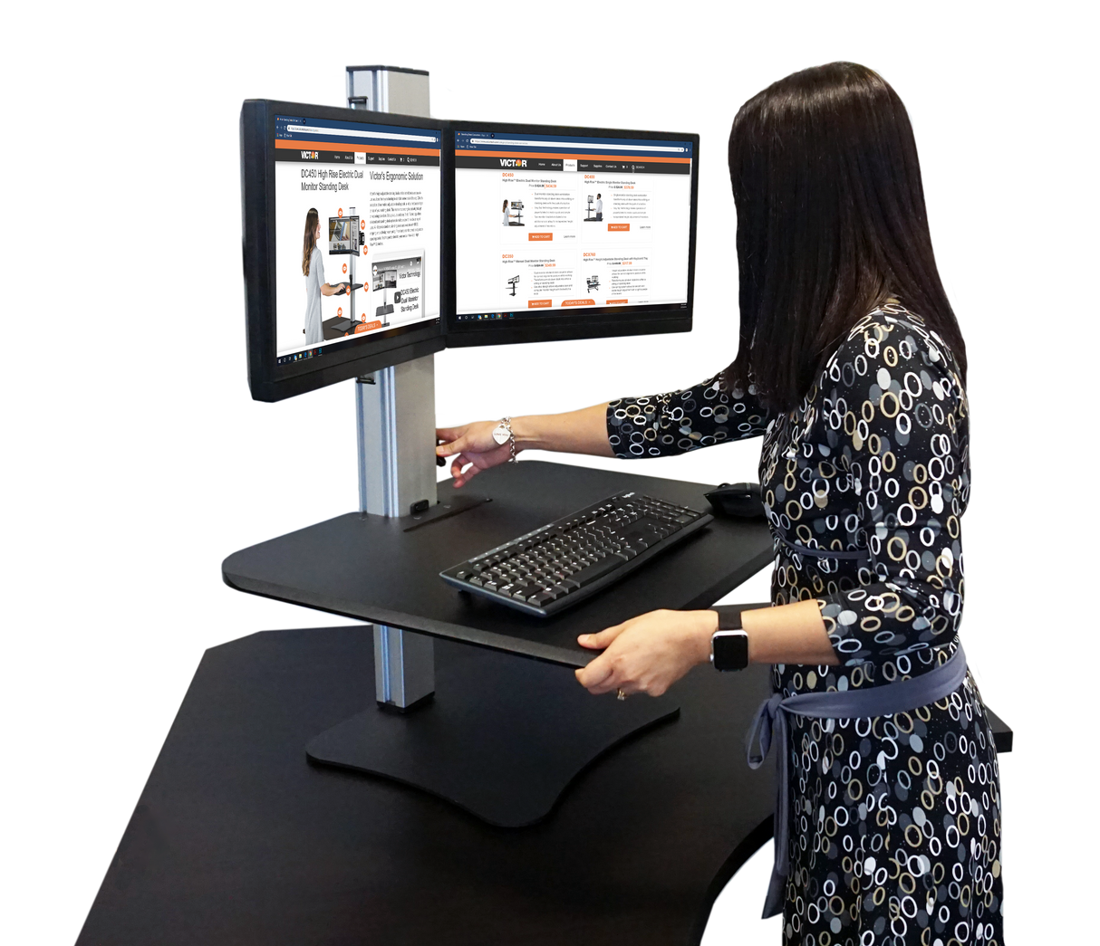 VICTOR® High Rise™ Dual Monitor Standing Desk