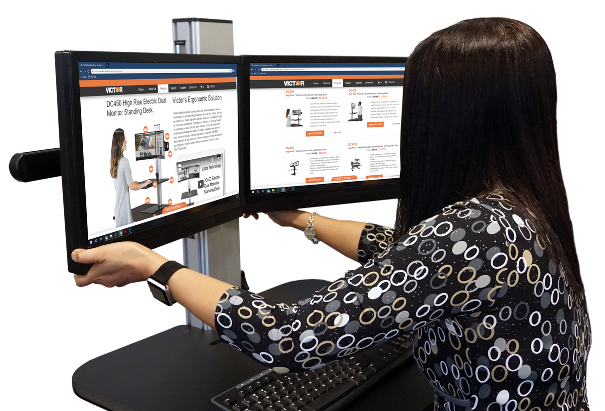 VICTOR® High Rise™ Dual Monitor Standing Desk