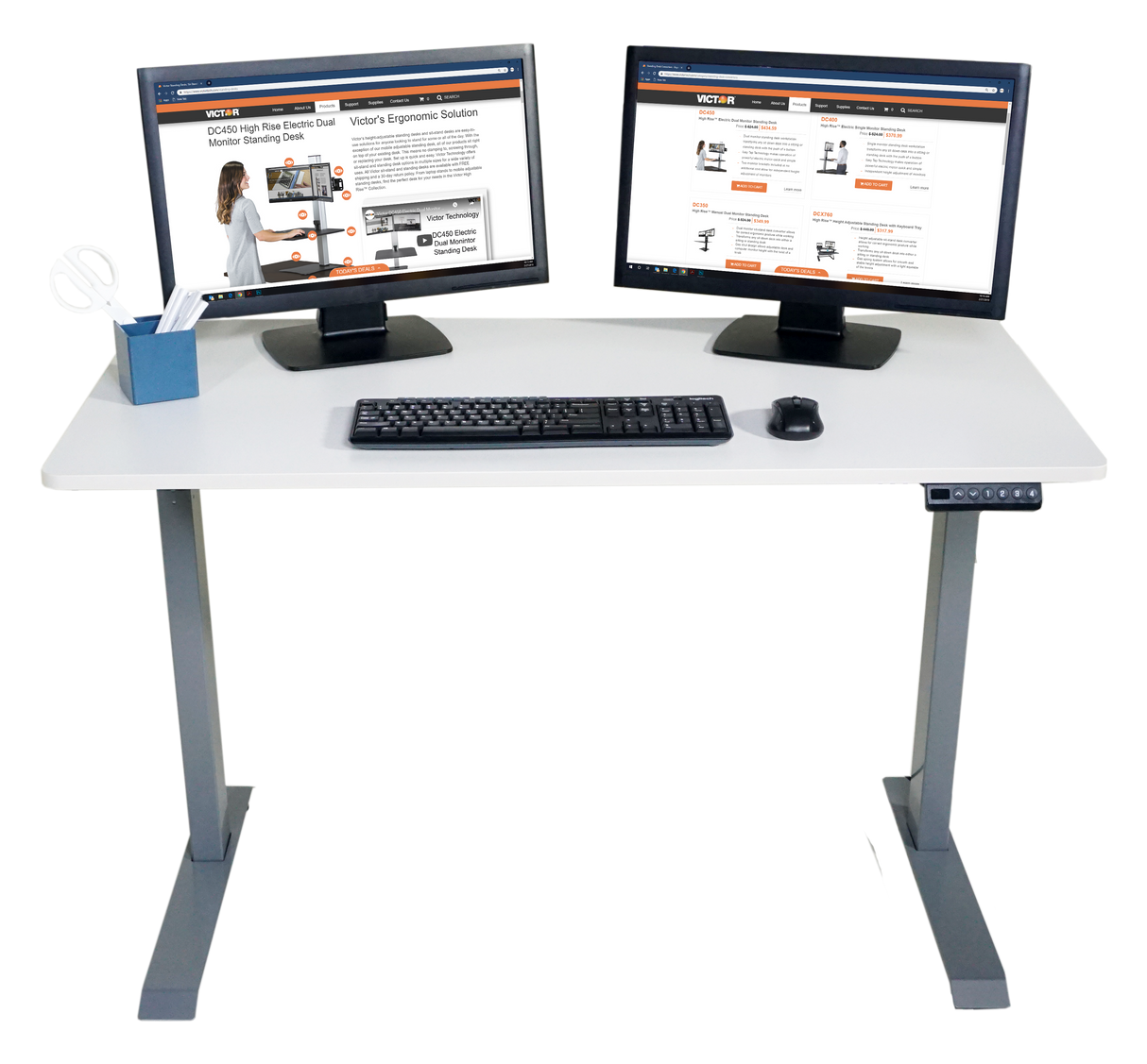 VICTOR® High Rise™ Electric Adjustable Height Full Standing Desk (DC840)