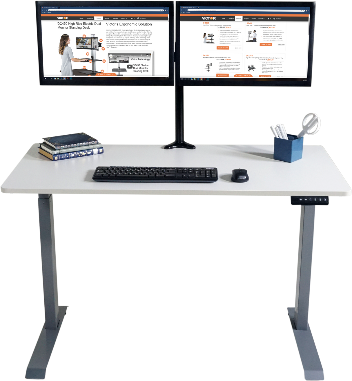VICTOR® High Rise™ Electric Adjustable Height Full Standing Desk (DC840)