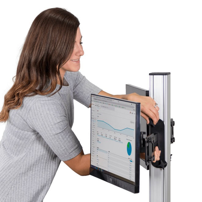 VICTOR® High Rise™ Electric Dual Monitor Standing Desk