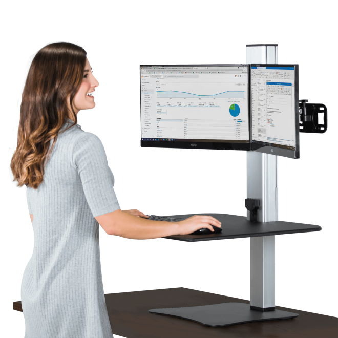 VICTOR® High Rise™ Electric Dual Monitor Standing Desk