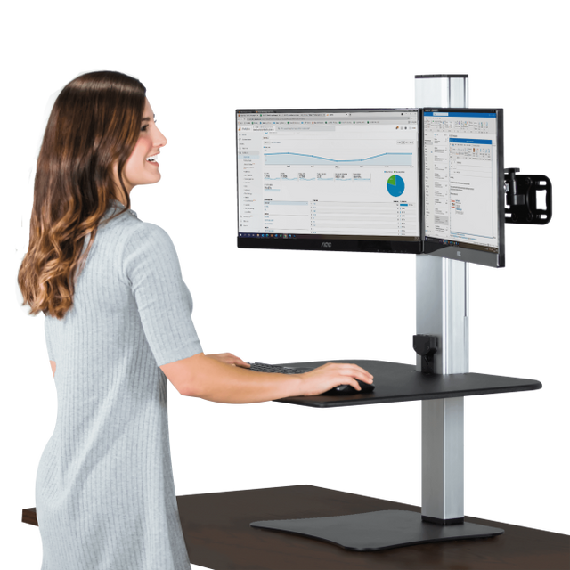 VICTOR® High Rise™ Electric Dual Monitor Standing Desk