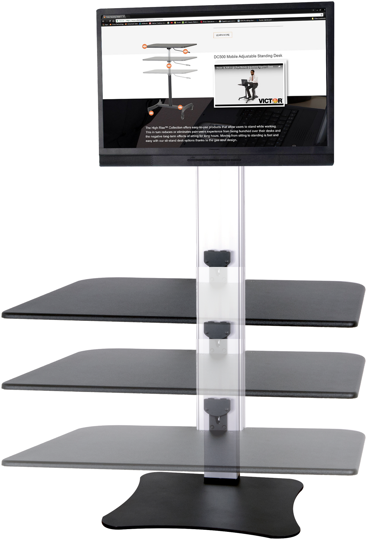 VICTOR® High Rise™ Electric Single Monitor Standing Desk
