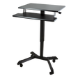 VICTOR® High Rise™ Mobile Adjustable Standing Desk with Keyboard Tray