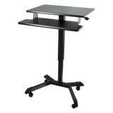 VICTOR® High Rise™ Mobile Adjustable Standing Desk with Keyboard Tray