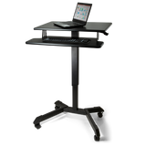 VICTOR® High Rise™ Mobile Adjustable Standing Desk with Keyboard Tray