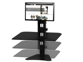 Victor® High Rise™ Single Monitor Standing Desk Converter with adjustable height settings