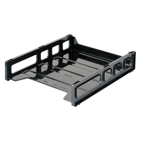 Victor® black metal letter tray for office document organization