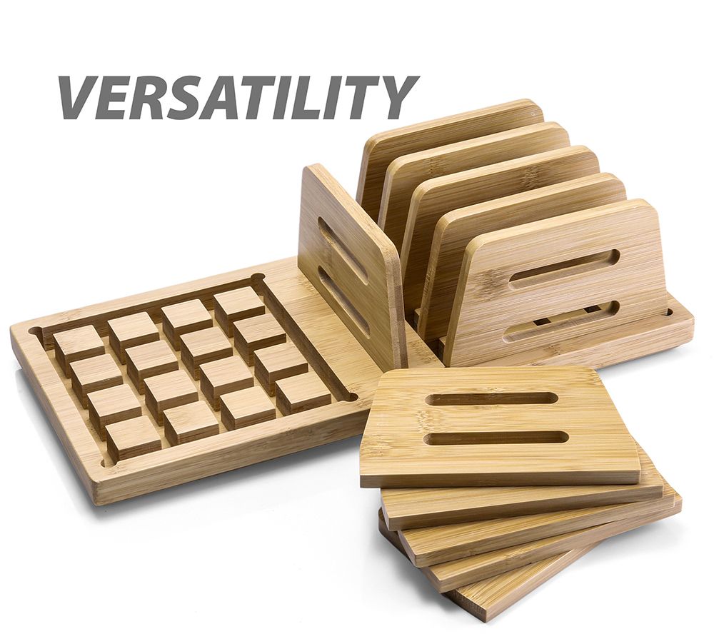 VICTOR® Small Adjustable Bamboo File Sorter