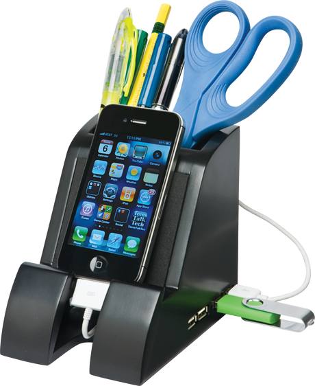 VICTOR® Smart Charge Pencil Cup™ with USB Hub