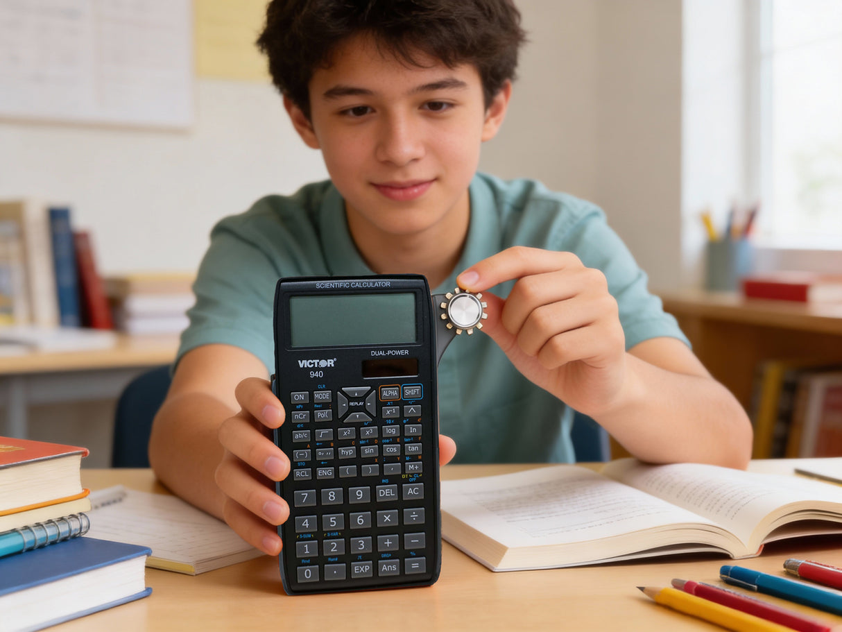 SpinCalc: Scientific Calculator with Fidget Spinner, 2-Line Display