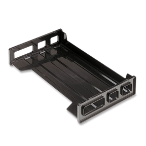 Black Victor® stacking desktop letter tray for office organization