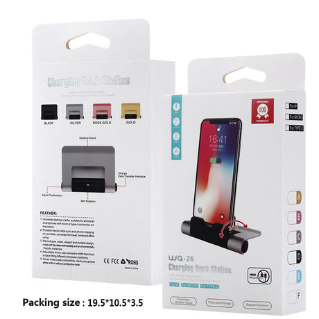 VICTOR® Universal Desktop Phone Charger Stand – USB Cable Charging Dock Base for Smartphones & Office Use