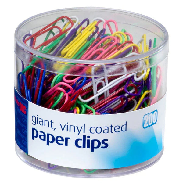 Officemate® Vinyl Coated Clips and Fasteners - Paper Clips, Giant ...