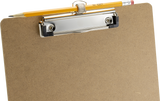 Wood Clipboard with Low Profile Clip and Pen Holder