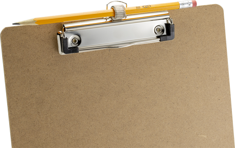 Wood Clipboard with Low Profile Clip and Pen Holder