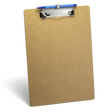 Wood Clipboard with Low Profile Clip and Pen Holder - Memo, 24-Pack