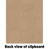 Wood Clipboard with Low Profile Clip and Pen Holder - Letter, Single